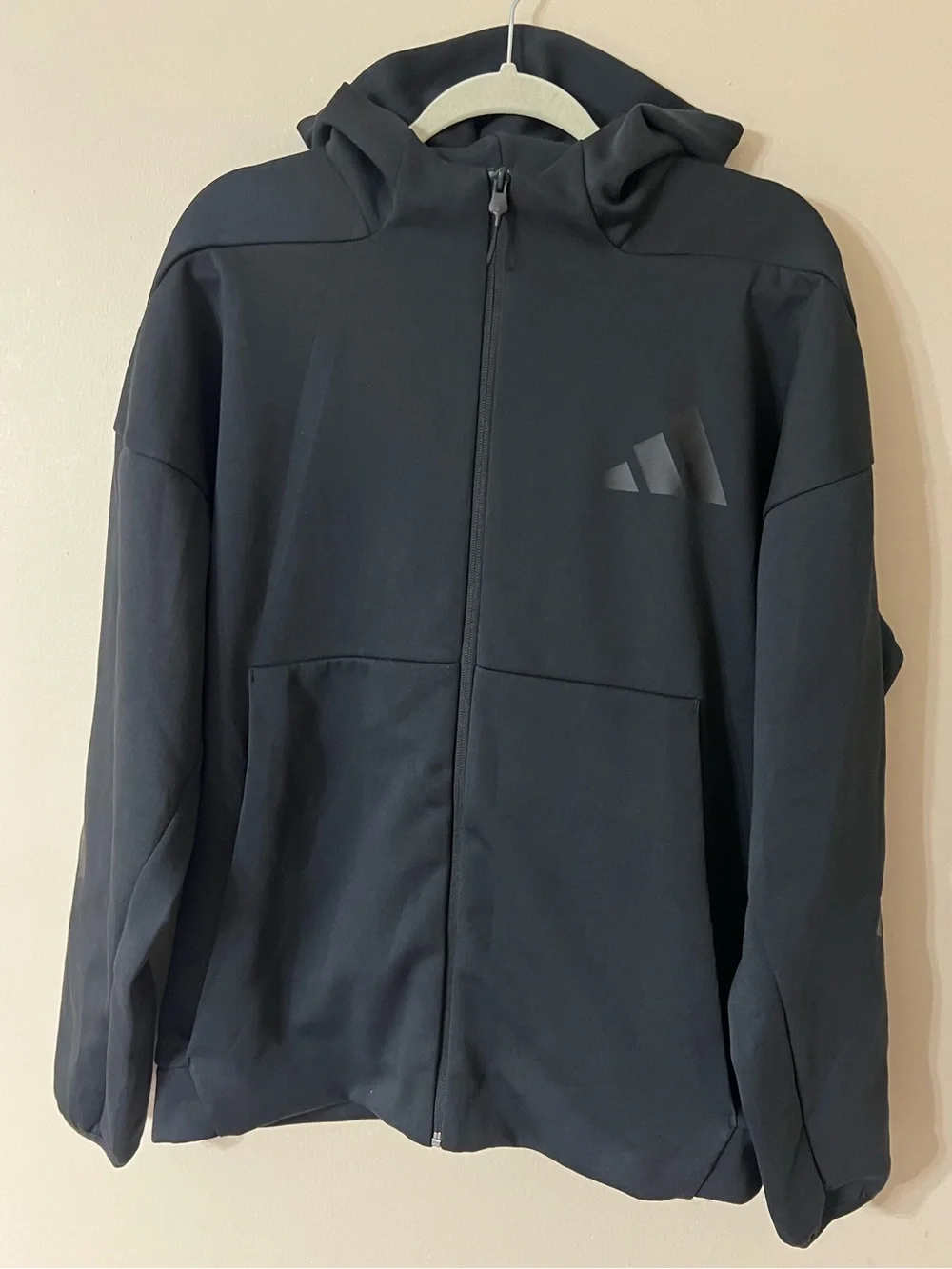 black adidas Z.N.E. Full-Zip Hooded Track Jacket Large